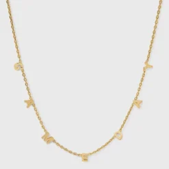 14K Gold Dipped "Game Day" Initial Station Necklace - A New Day™ Gold -A NEW DAY Shop GUEST 012bed19 1b4a 4d15 bb81 c28c11eb66bc
