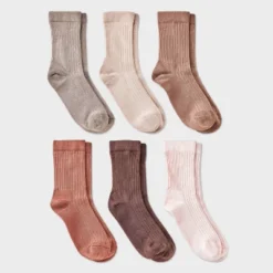 Women's Variegated Ribbed 6pk Mid Crew Socks - A New Day™ 4-10 -A NEW DAY Shop GUEST 01fbc631 db41 4f5c 9d78 530f697581cf