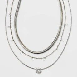 Stone Station And Pendant Multi-Strand Necklace Set 3pc - A New Day™ -A NEW DAY Shop GUEST 024c688f ab32 4f8d 9788 fd76679fafd8
