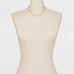 Curved Bar Short Necklace - A New Day™ Gold