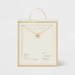 Cubic Zirconia 14k Gold Plated Pave Necklace With Extender - A New Day™ -A NEW DAY Shop GUEST 0e8a4d37 8227 405b 8506 8ec73d1dc715