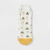 Women's Bee 3pk Liner Socks - A New Day™ Ivory/Gold/Heather Gray 4-10: Cotton Blend, Seamless Toe, Hidden Gel Heel Grip -A NEW DAY Shop GUEST 1002b5f6 3054 4bd2 9dc7 42b6163f9722