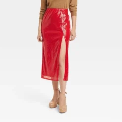 Women's Sequin A-Line Midi Skirt - A New Day™ Red -A NEW DAY Shop GUEST 10dcd4a9 550a 466c 8a0a 26ce5de26d4c
