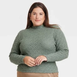 Women's Long Sleeve Slim Fit Mock Turtleneck T-Shirt - A New Day™ -A NEW DAY Shop GUEST 10eeaf4b 0195 4362 a5b0 61bfeda83a3a