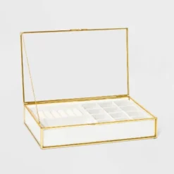 Glass Jewelry Organizer - A New Day™ Gold