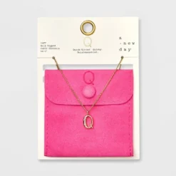 Gold Dipped Cubic Zirconia Initial Pendant Necklace - A New Day™ Gold -A NEW DAY Shop GUEST 14eb3249 0d04 4873 a279 23ec020b20b4