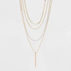 Pearl And Chain Multi-Strand Necklac - A New Day™ Gold: Nickel-Free Metal, Lobster Claw Clasp, 24" Length -A NEW DAY Shop GUEST 174c1eec 3d00 40d0 8b68 fae33c216d46