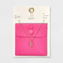 Gold Dipped Cubic Zirconia Initial Pendant Necklace - A New Day™ Gold -A NEW DAY Shop GUEST 19e852ee 9c39 442b 9d74 d63909e68af1