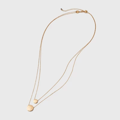 Coin Pendant Chain Multi-Strand Necklace - A New Day™ Gold 4 Coin Pendant Chain Multi-Strand Necklace - A New Day™ Gold - Image 2