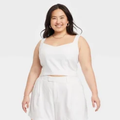 Women's Linen Slim Fit Tank Top - A New Day -A NEW DAY Shop GUEST 204c31be 5c8f 48e7 bef6 89643a59a31e