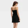 Women's Bow Mini A-Line Dress - A New Day™ Black