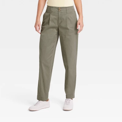 Women's High-Rise Pleat Front Tapered Chino Pants - A New Day™ 6 Women's High-Rise Pleat Front Tapered Chino Pants - A New Day™ - Image 4