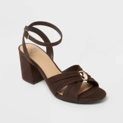 Women’s Bibi Strappy Peep Toe Heels – A New Day™ Brown -A NEW DAY Shop GUEST 24f41461 ebb8 49d7 b6d7 5a588c04530e