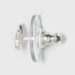 Sterling Silver Cubic Zirconia And Butterfly Stud Earring Set 3pc - A New Day™ Silver