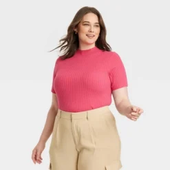 Women's Mock Turtleneck Ribbed Sweater - A New Day™ -A NEW DAY Shop GUEST 2d260432 9428 4fca 8b18 fc272710271a