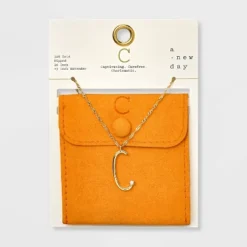 Gold Dipped Scattered Cubic Zirconia Initial Pendant Necklace - A New Day™ Gold -A NEW DAY Shop GUEST 2de07d64 dfee 40c1 b81a 716d0bd94a44