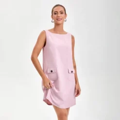 Women's Decorative Pockets Mini A-Line Dress - A New Day™