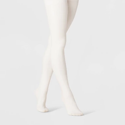 Women's Flat Knit Fleece Lined Tights - A New Day™ Ivory 5 Women's Flat Knit Fleece Lined Tights - A New Day™ Ivory - Image 3
