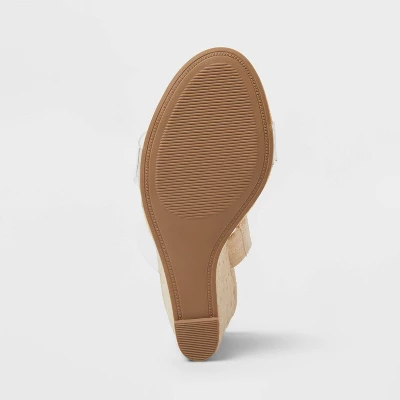 Women's Ansel Double Band Open Toe Wedge Heels With Memory Foam Insole - A New Day™ Tan 5 Women's Ansel Double Band Open Toe Wedge Heels With Memory Foam Insole - A New Day™ Tan - Image 3