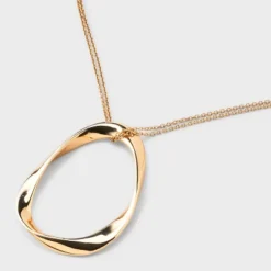 Oval Pendant Necklace - A New Day™ Gold: Lobster Claw Clasp, 32" Length, Zinc Material, Includes 3" Extender -A NEW DAY Shop GUEST 31751292 5272 43d9 8635 02eb2c1e949b