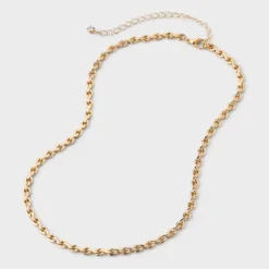 Linked Chain Necklace - A New Day™ Gold: Lobster Claw Clasp, Nickel-Free Metal, 16" Length, 3" Extended Length -A NEW DAY Shop GUEST 3238616f b008 4647 bee8 56ae0a6d242e
