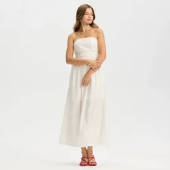 Women's Ruched Midi A-Line Dress - A New Day™ -A NEW DAY Shop GUEST 333b4495 7dad 4608 b50b 911e062e93bc