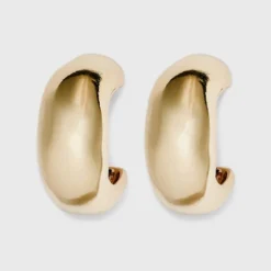 Puffy Hoop Earrings - A New Day™ Gold: Nickel-Free Metal, Zinc, Post Closure, 1.14" Length, 0.78 Oz Weight -A NEW DAY Shop GUEST 3396357e 01e5 4f09 8803 90a51a1f5fcf