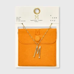 Gold Dipped Scattered Cubic Zirconia Initial Pendant Necklace - A New Day™ Gold -A NEW DAY Shop GUEST 354e8d21 5b88 483b be77 9939f9b65c7d