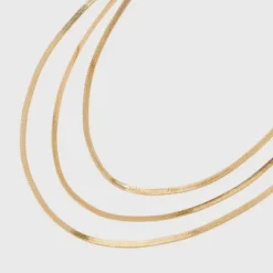 Herringbone Multi-Strand Necklace - A New Day™ Gold: Nickel-Free Metal, Lobster Claw Clasp, 20" Length -A NEW DAY Shop GUEST 3580a3cd 7c3b 434b b498 5ba2cd79c475