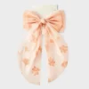 Chiffon Floral Double Bow Hair Barrette - A New Day™