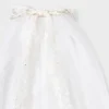 Long Tail Lace Bow Tulle Salon Hair Clip - A New Day™ Ivory