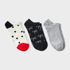 Women's Bows & Polka Dots 3pk Low Cut Socks - A New Day™ Black/Ivory/Red 4-10 -A NEW DAY Shop GUEST 36dcdb9b 899c 48c0 b065 e22b86921085