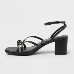Women's Phoebe Strappy Ball Ornament Heels - A New Day™