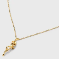 14K Gold Plated Rose Pendant Necklace - A New Day™: Brass, Cubic Zirconia, 16" Length, Lobster Claw Clasp 9 14K Gold Plated Rose Pendant Necklace - A New Day™: Brass, Cubic Zirconia, 16" Length, Lobster Claw Clasp -A NEW DAY Shop GUEST 42dfc061 e90e 4e0c b4a0 ebd72a8e09cb