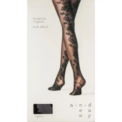 Women's Floral Back Tights - A New Day™ Black