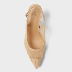 Women’s Abigail Pleated Mesh Sling Back Heels – A New Day™ Tan -A NEW DAY Shop GUEST 44f41ecb 3bb2 4dda 98d2 07397d916981