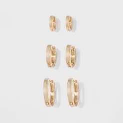 Small Hoop Earring Set 3pc - A New Day™ -A NEW DAY Shop GUEST 455c3e3e ac92 4211 8f1a 5a0e7b61f643
