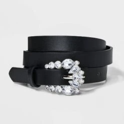 Women's Gemstone Skinny Belt - A New Day™ Black -A NEW DAY Shop GUEST 4620faaa eaa1 4692 a5f3 106d2b976230