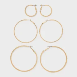 Classic Thin Hoop Earring Set 3pc - A New Day™ Gold -A NEW DAY Shop GUEST 462c7db0 7d99 49dc be0d fae26fd7d03d