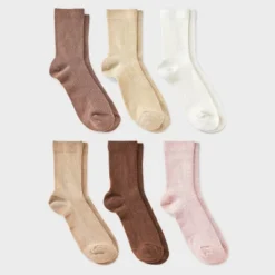 Women's Shimmer And Solid Fine Ribbed 6pk Crew Socks - A New Day™ 4-10 8 Women's Shimmer And Solid Fine Ribbed 6pk Crew Socks - A New Day™ 4-10 -A NEW DAY Shop GUEST 46ca4851 0113 49bb 9134 df56bb96b30b