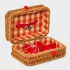 Picnic Style Faux Wicker Travel Jewelry Organizer - A New Day™ Brown/Orange: Polyurethane Storage Box, 18+ Age -A NEW DAY Shop GUEST 477532d4 ea2b 42c0 8e4d 64d39f49d09b