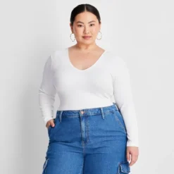 Women's Long Sleeve Slim Fit Reversible Seamless T-Shirt - A New Day™ -A NEW DAY Shop GUEST 47d9ea86 c436 4737 90ac 6937588b0a6e