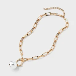 Pearl Pendant Chain Necklace - A New Day™ Gold -A NEW DAY Shop GUEST 4a7ec66c 3bbb 4143 a8db 4dc1980f57e9
