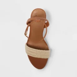 Women's Tish Single Band Ankle Strap Wedge Heels With Memory Foam Insole - A New Day™ Tan -A NEW DAY Shop GUEST 4b2b5ecb 20e7 49e6 a9a1 37b5d763bc4f