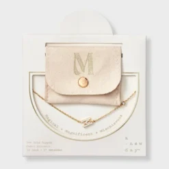 14K Gold Dipped Cubic Zirconia Initial Necklace - A New Day™ -A NEW DAY Shop GUEST 4b64fa5a c0df 40e3 9291 0028bff674c9