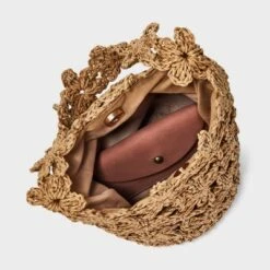 Straw Mini Floral Bucket Bag - A New Day™ Beige: Woven Paper Straw, Magnetic Closure, Structured Design -A NEW DAY Shop GUEST 4e9dbf19 1802 45a9 923a 0c4ba45a5ddf