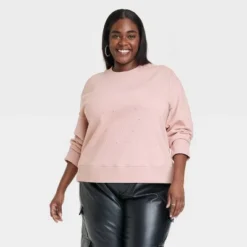 Women's Jeweled Pullover Sweatshirt - A New Day™ -A NEW DAY Shop GUEST 5122d2bb 227d 4390 b451 99898a87376c
