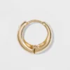 Small Hoop Earrings - A New Day™ Gold: Brass Nickel-Free Metal, Post Closure, 0.6" Length, 0.2" Width, 0.011 Lbs -A NEW DAY Shop GUEST 51c9b2e0 fada 4f81 9f4b 098f960e7ad2