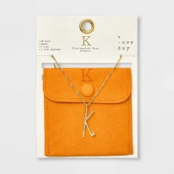 Gold Dipped Scattered Cubic Zirconia Initial Pendant Necklace - A New Day™ Gold -A NEW DAY Shop GUEST 51f580e8 152f 4b10 b035 099a5cac4795