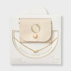 14K Gold Dipped Cubic Zirconia Initial Necklace - A New Day™ -A NEW DAY Shop GUEST 52e27d05 9985 4a89 bf37 86b6091d355b